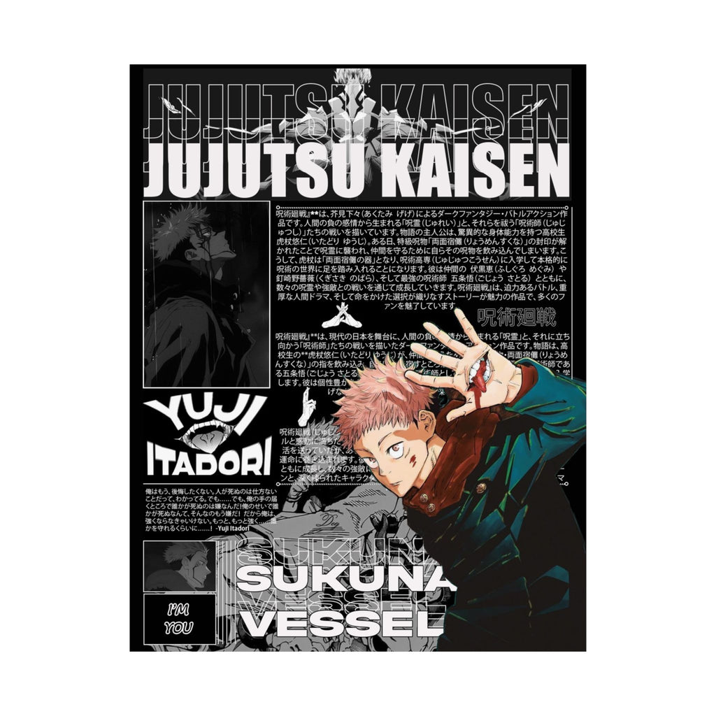 Yuji Itadori Jujutsu Kaisen Anime Poster