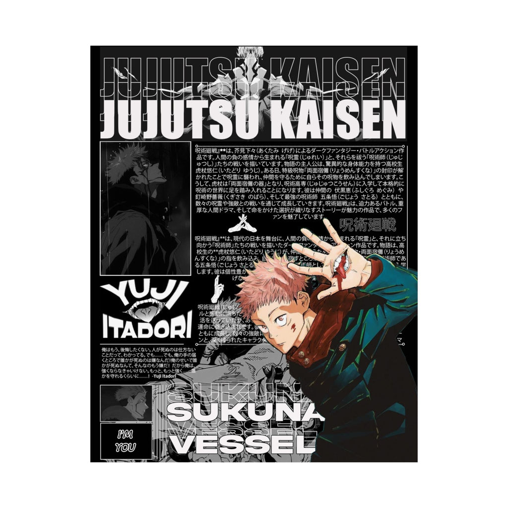Yuji Itadori Jujutsu Kaisen Anime Poster