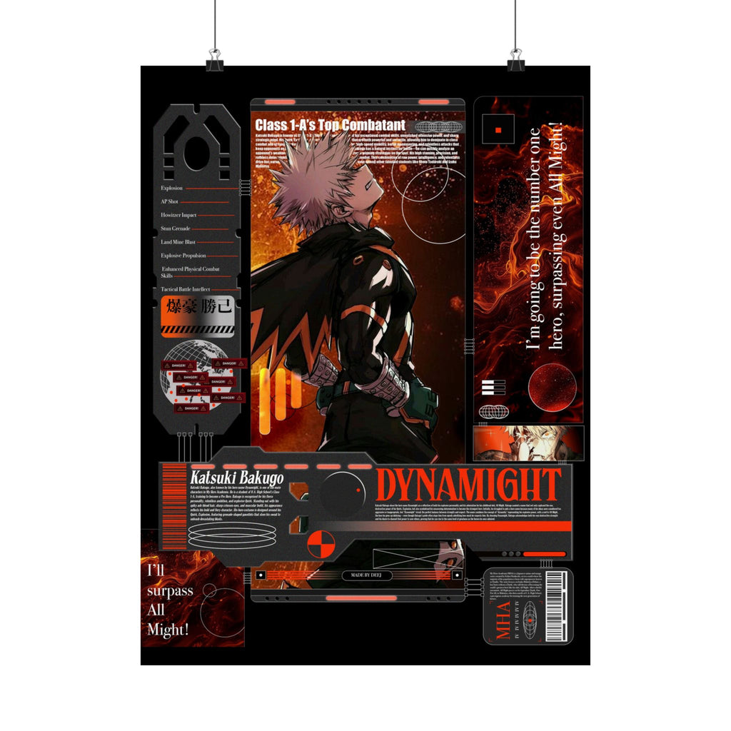 Katsuki Bakugou MHA Anime Poster