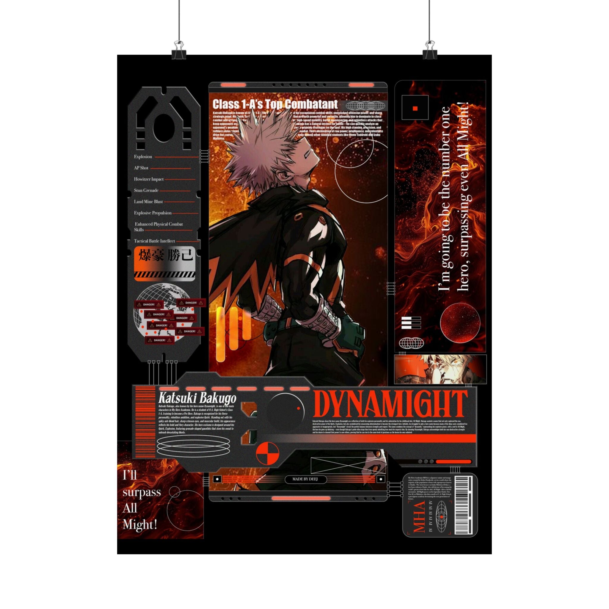 Katsuki Bakugou MHA Anime Poster