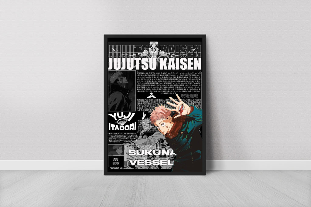 Yuji Itadori Jujutsu Kaisen Anime Poster