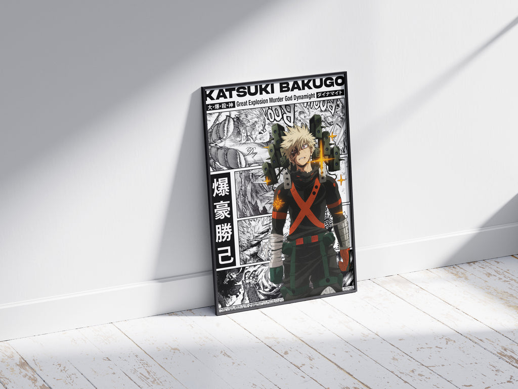 Katsuki Bakugo Art Poster, Anime Wall Decor, My Hero Academia Prints, Manga Artwork, Gift for Fans, Home and Office Decoration