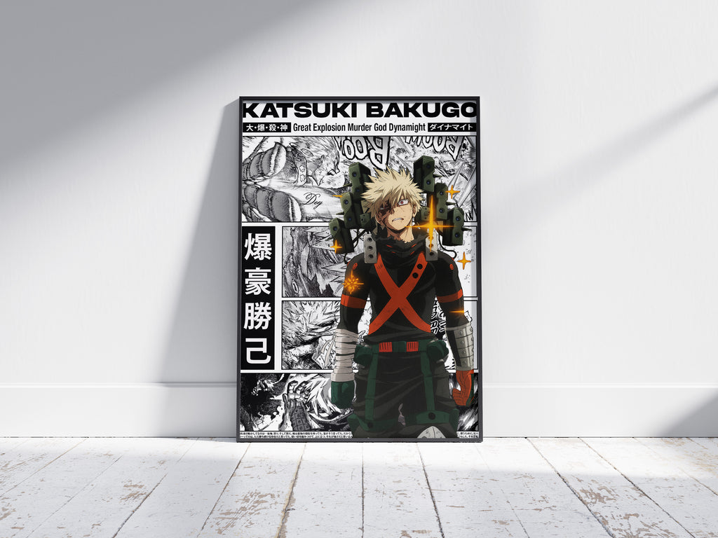 Katsuki Bakugo Art Poster, Anime Wall Decor, My Hero Academia Prints, Manga Artwork, Gift for Fans, Home and Office Decoration