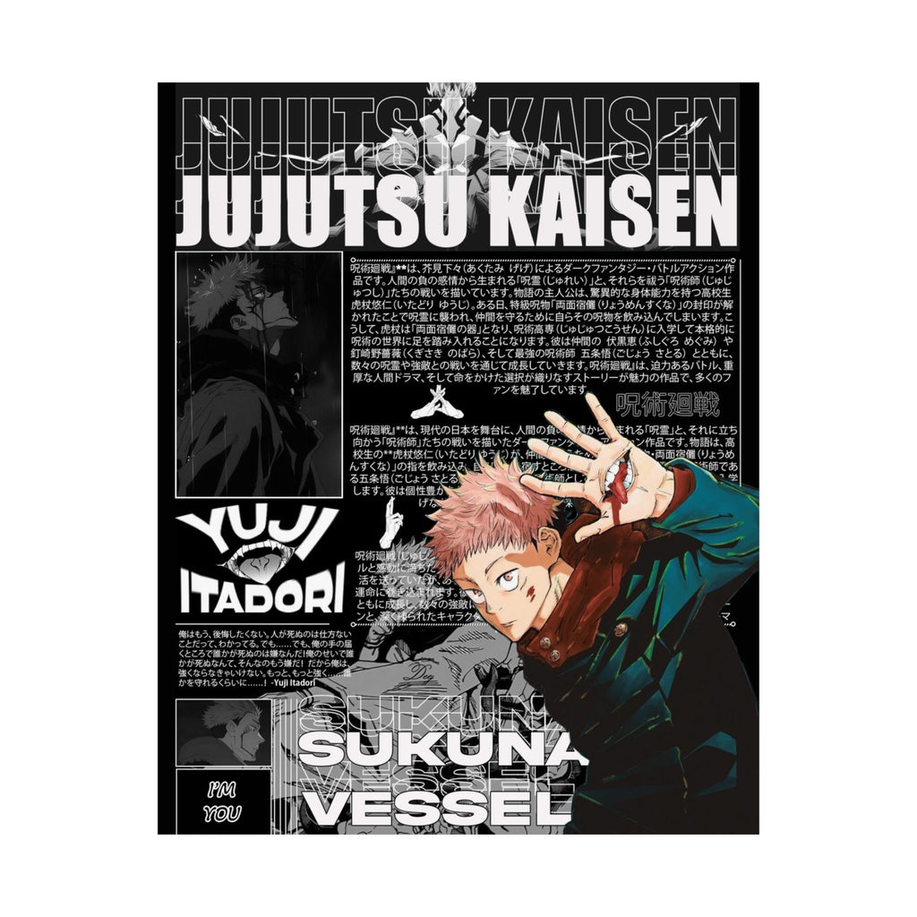 Yuji Itadori Jujutsu Kaisen Anime Poster