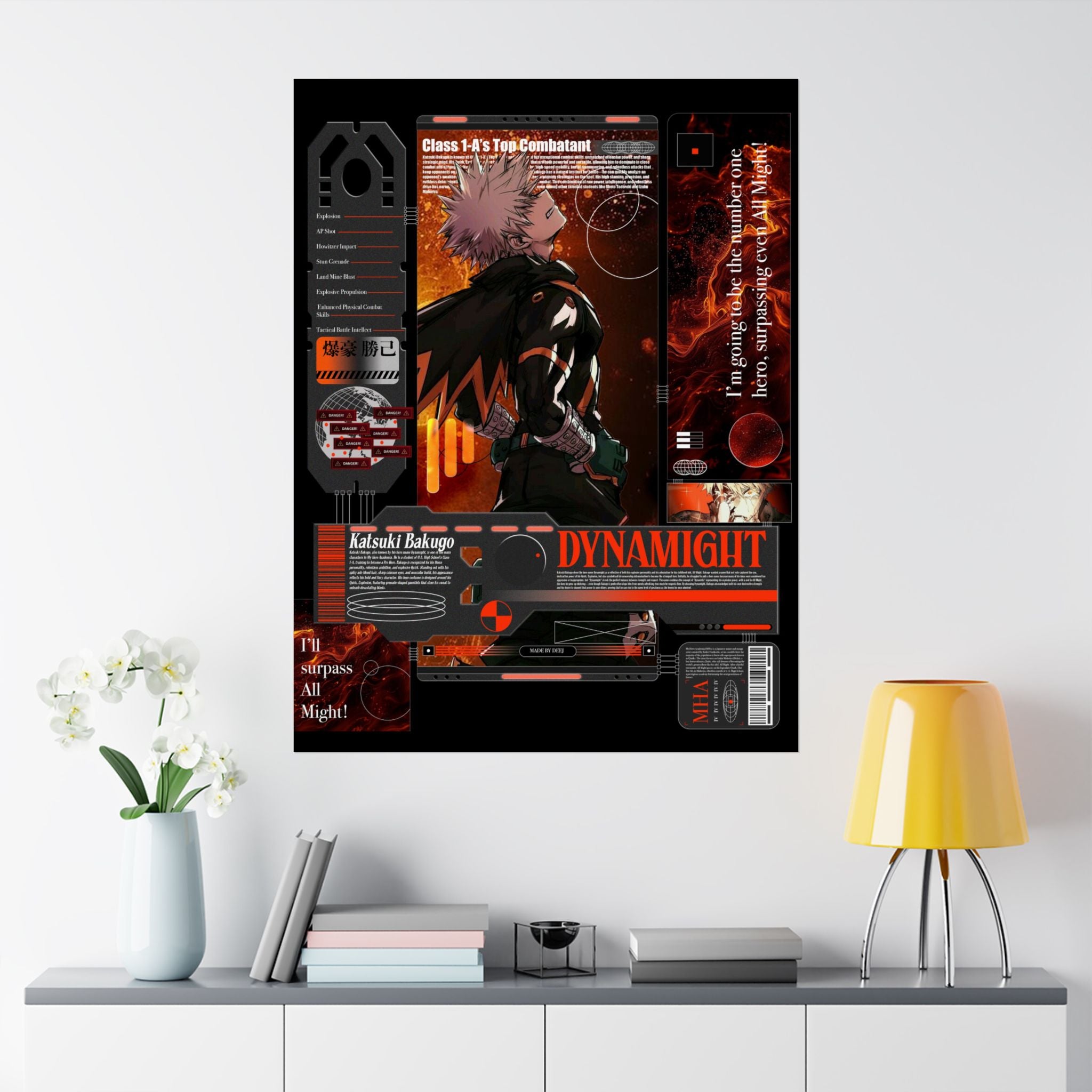 Katsuki Bakugou MHA Anime Poster
