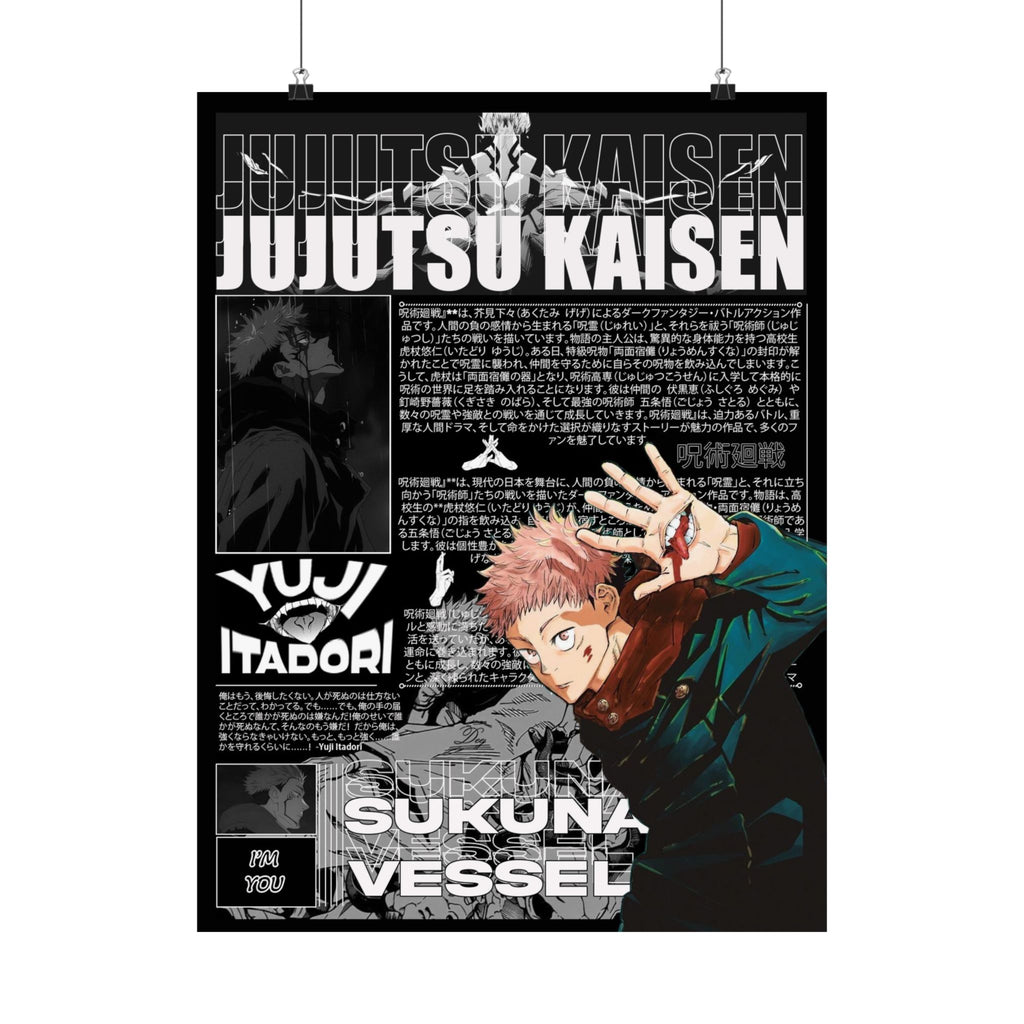 Yuji Itadori Jujutsu Kaisen Anime Poster