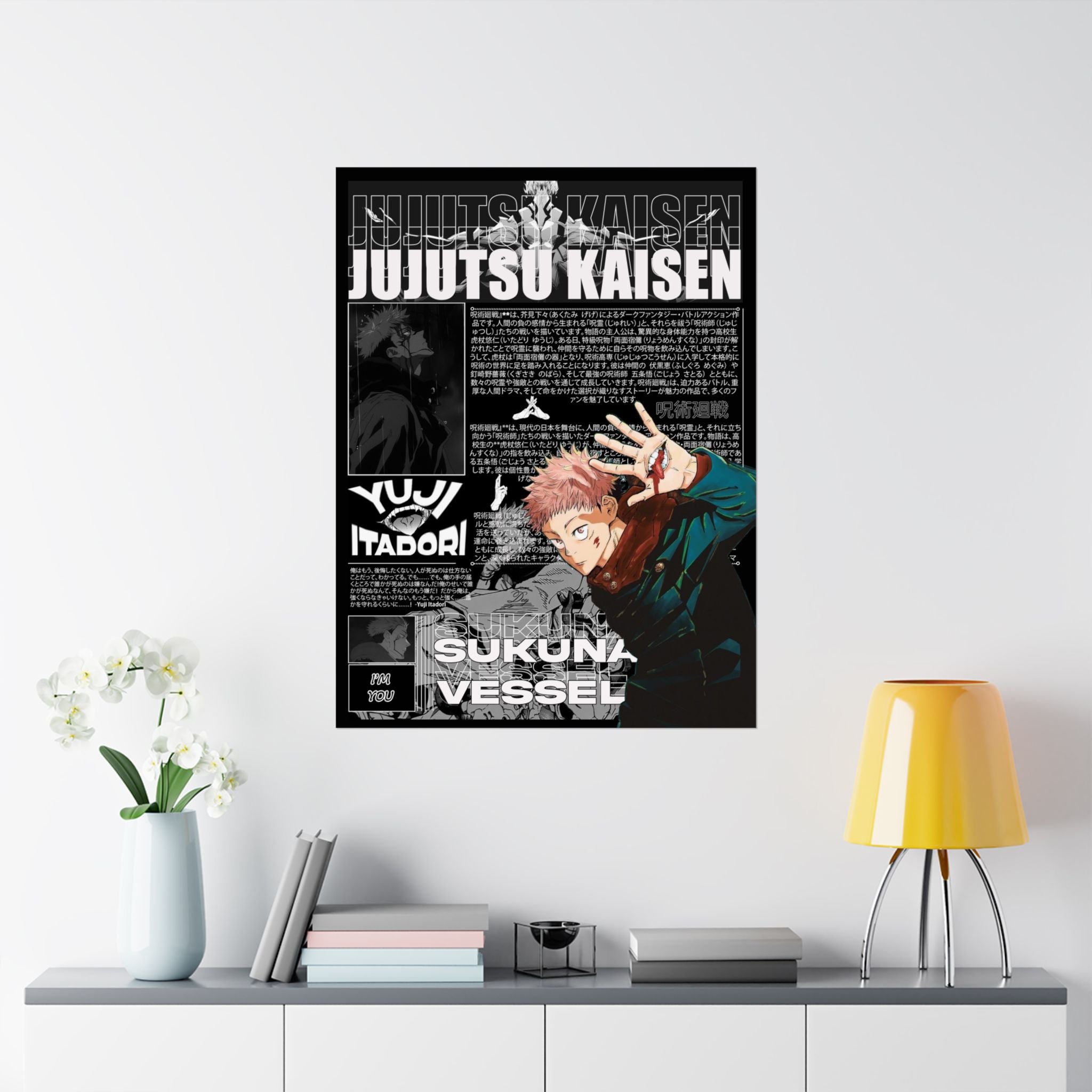 Yuji Itadori Jujutsu Kaisen Anime Poster