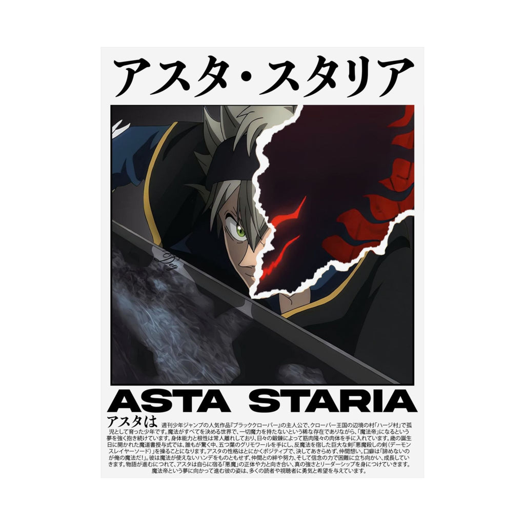 Asta Black Clover Anime Poster